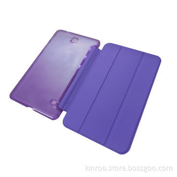 3-panel Cover for 8" Samsung Tab 4, with Transparent Shell